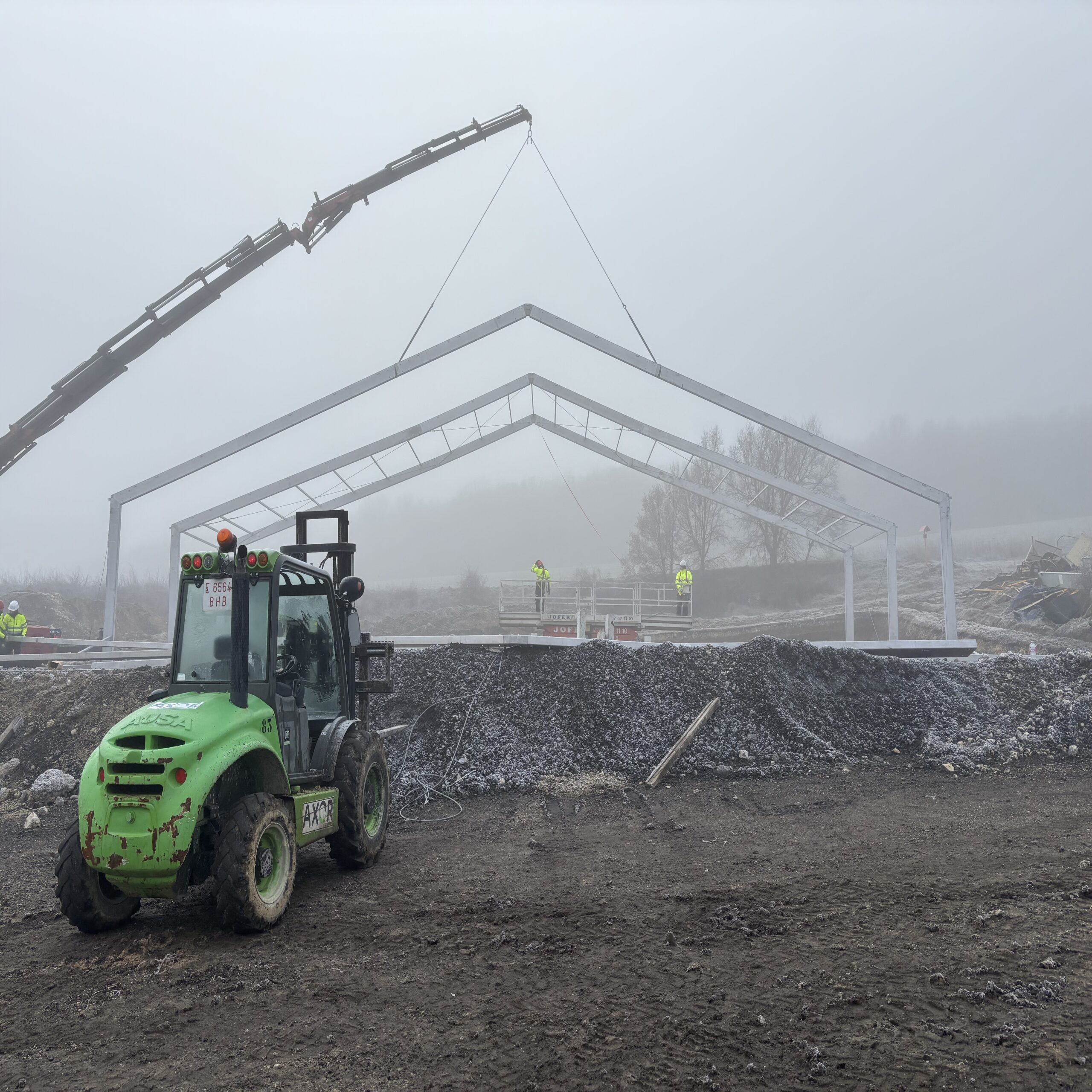Montaje de carpa industrial
